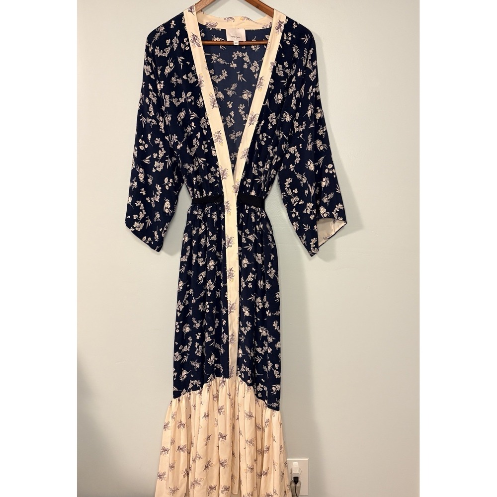 Cinq a Sept 100% Silk Dress Belted Boho Floral Size XS/S